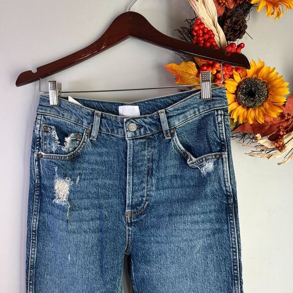 Boyish The DEMPSEY High Rise Slim Straight Stretch Jean Sz 26 in STARFIGHT - Picture 2 of 11